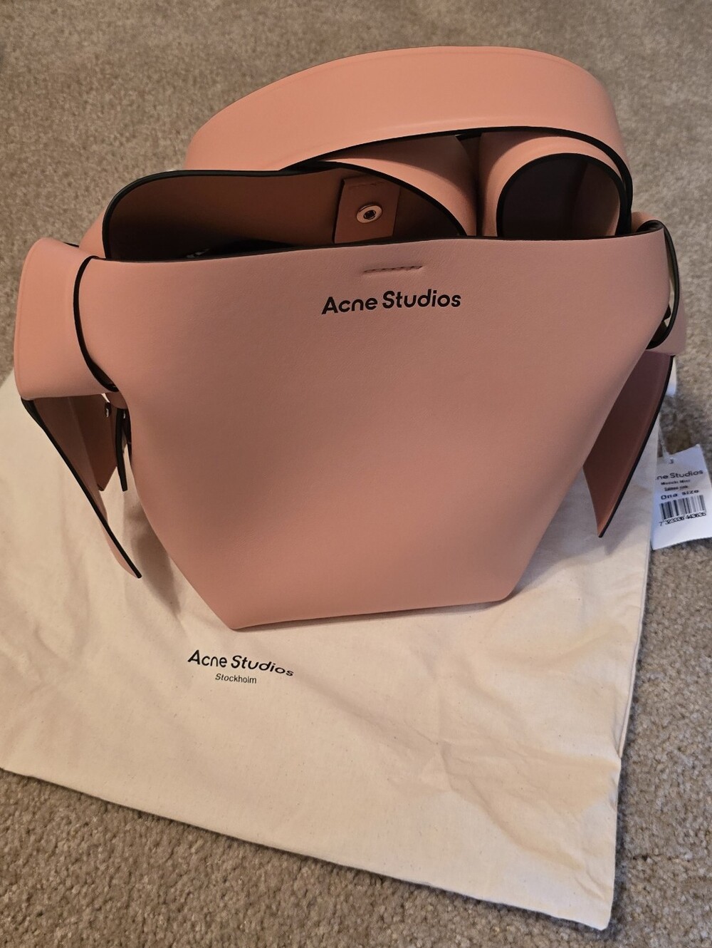 Acne Studios Musubi leather Pink Women's Bag
